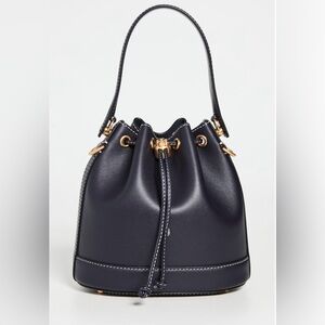 Tory Burch-T Monogram Leather Bucket Bag